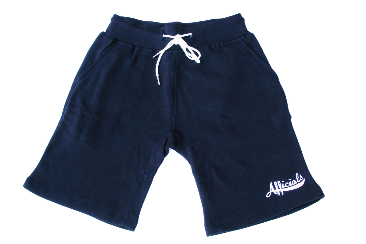 Afficials Signature Sweat Shorts NAVY/WHITE – Afficials THE LABEL ™