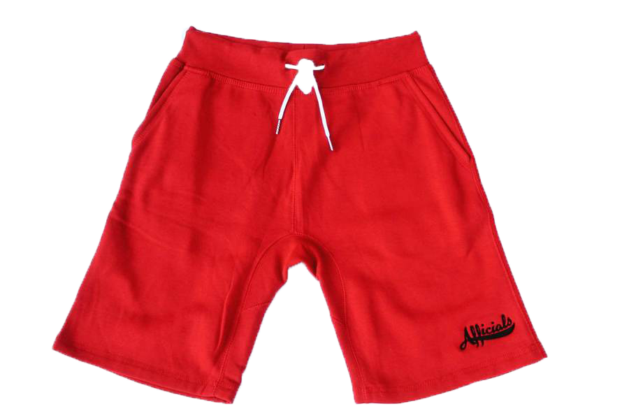 Afficials Signature Sweat Shorts RED/BLACK